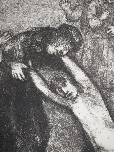 Marc CHAGALL : Joseph dépouillé par ses frères, Héliogravure originale signée 2