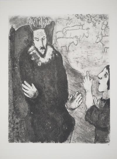 Marc CHAGALL : La femme qui essaya de séduire Joseph, Héliogravure originale 2