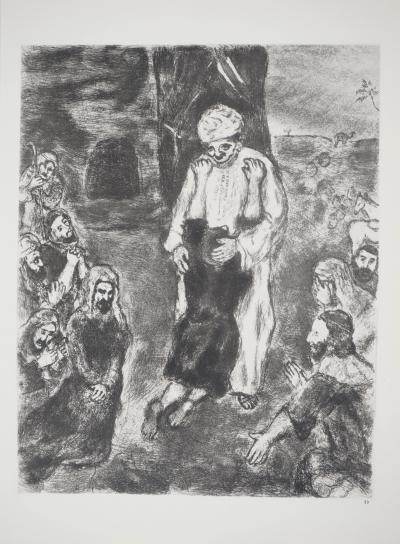 Marc CHAGALL : Jacob se rend en Egypte, Héliogravure originale signée 2