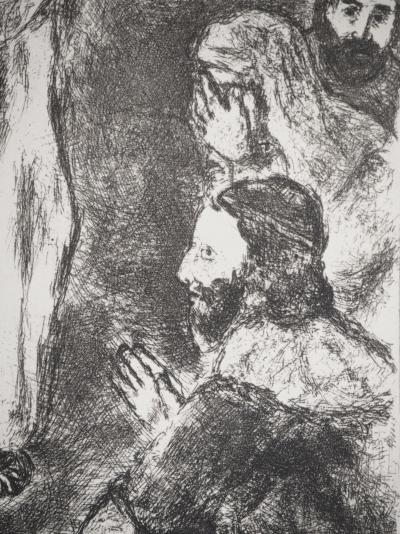 Marc CHAGALL : Joseph pardonne à ses frères, Héliogravure originale signée 2