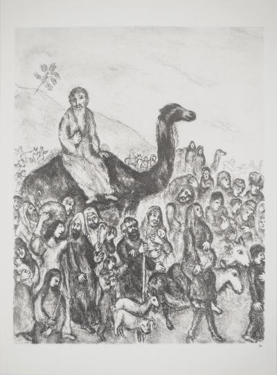 Marc CHAGALL : Jacob se rend en Egypte, Héliogravure originale signée 2