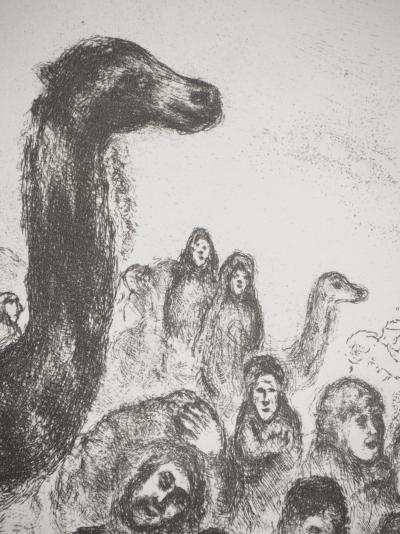 Marc CHAGALL : Jacob se rend en Egypte, Héliogravure originale signée 2