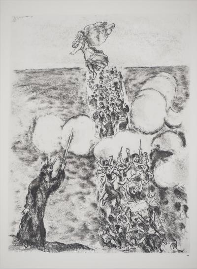 Marc CHAGALL : L'Exode, Héliogravure originale signée 2