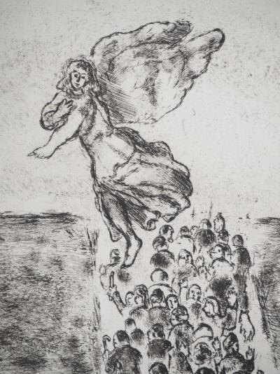 Marc CHAGALL : La traversée de la Mer Rouge, Héliogravure originale signée 2