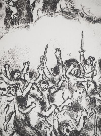 Marc CHAGALL : La traversée de la Mer Rouge, Héliogravure originale signée 2