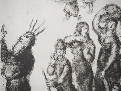 Marc CHAGALL : L'Exode, Héliogravure originale signée 2
