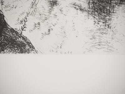 Marc CHAGALL : La sœur de Moïse célèbre la libération d'Israël, Héliogravure originale signée 2