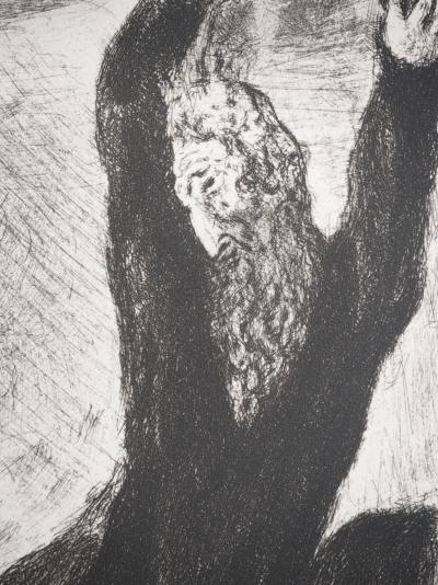 Marc CHAGALL : Moïse brise les Tables de la Loi, Héliogravure originale 2