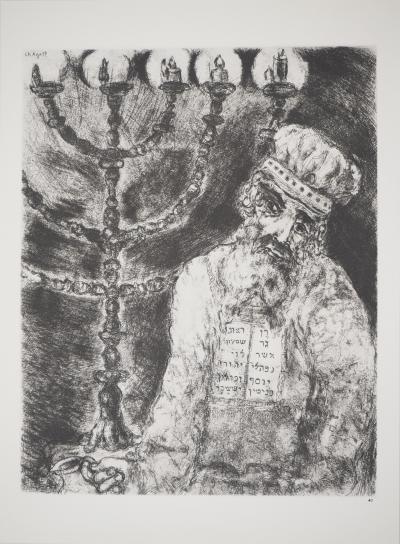 Marc CHAGALL : Moïse brise les Tables de la Loi, Héliogravure originale 2