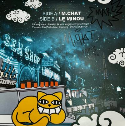 M.Chat - M.CHAT Feat Go Go PIGALLES, 2020 - Dessin au feutre signé 2