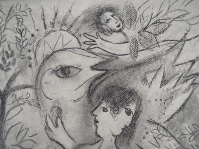 Marc CHAGALL : La Bible, Adam et Eve, Héliogravure 2