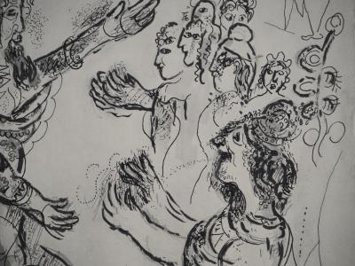 Marc CHAGALL: The Bible, Moses and his family, Heliogravure 2