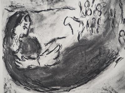 Marc CHAGALL : La Bible, Au pied de la colline, Héliogravure 2