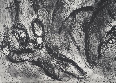 Marc CHAGALL : La Bible, Jonas et le poisson, Héliogravure 2