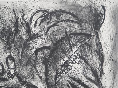 Marc CHAGALL : La Bible, Jonas et le poisson, Héliogravure 2