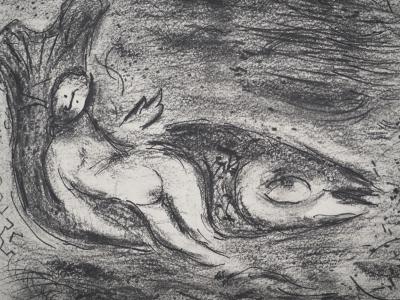 Marc CHAGALL : La Bible, La baleine dévorant Jonas, Héliogravure 2