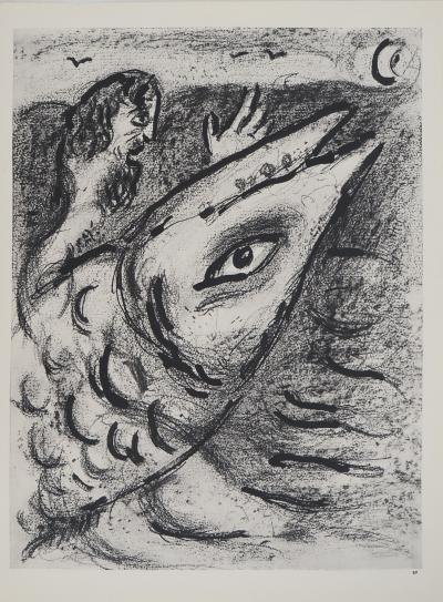 Marc CHAGALL : La Bible, Jonas en route pour Ninive, Héliogravure 2