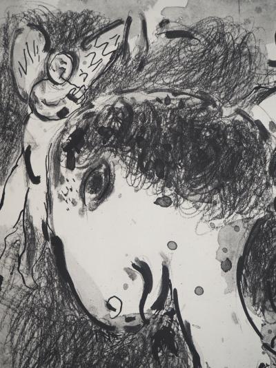 Marc CHAGALL : La Bible, Le cavalier et l'ange, Héliogravure 2