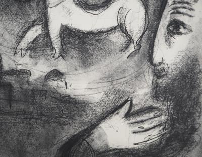 Marc CHAGALL : La Bible, La vision avec l'ange, Héliogravure 2