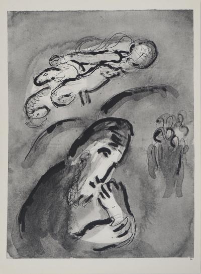 Marc CHAGALL : La Bible, La tête à la Menorah, Héliogravure 2