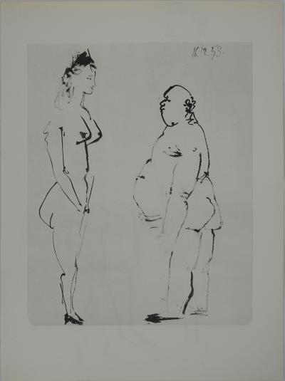 Pablo PICASSO : Comédie Humaine, L'attente commune, Héliogravure 2