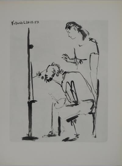 Pablo PICASSO : Comédie Humaine, Le peintre à Vallauris, Héliogravure 2