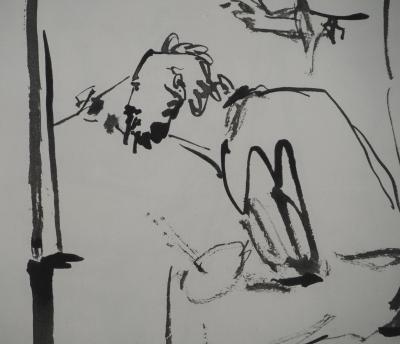 Pablo PICASSO : Comédie Humaine, Le peintre à Vallauris, Héliogravure 2
