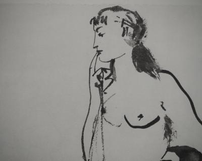 Pablo PICASSO: Human Comedy, Artist, model and art lover, Heliogravure 2