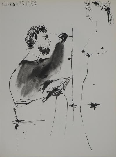 Pablo PICASSO : Comédie Humaine, Le jeune artiste, Héliogravure 2