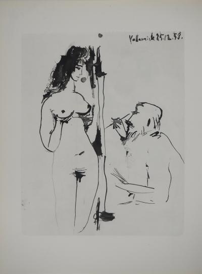 Pablo PICASSO : Comédie Humaine, Le jeune artiste, Héliogravure 2