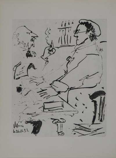 Pablo PICASSO : Comédie Humaine, Le modèle sur l'estrade, Héliogravure 2
