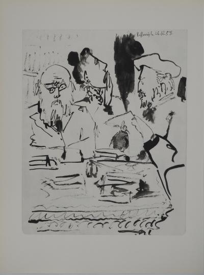 Pablo PICASSO : Comédie Humaine, Les amateurs d'art, Héliogravure 2