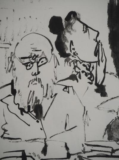 Pablo PICASSO : Comédie Humaine, Les amateurs d'art, Héliogravure 2
