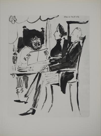 Pablo PICASSO : Comédie Humaine, Le couple bourgeois, Héliogravure 2