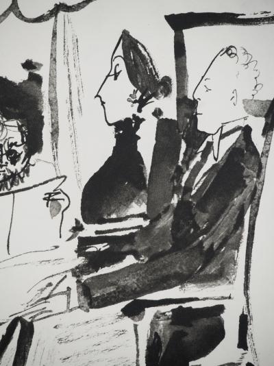 Pablo PICASSO : Comédie Humaine, Le couple bourgeois, Héliogravure 2