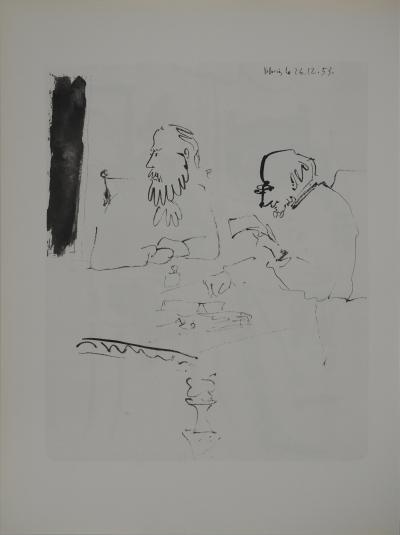 Pablo PICASSO : Comédie Humaine, Le couple bourgeois, Héliogravure 2