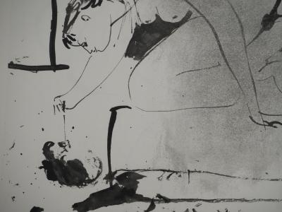 Pablo PICASSO : Comédie Humaine, La muse distraite dans l'atelier, Héliogravure 2