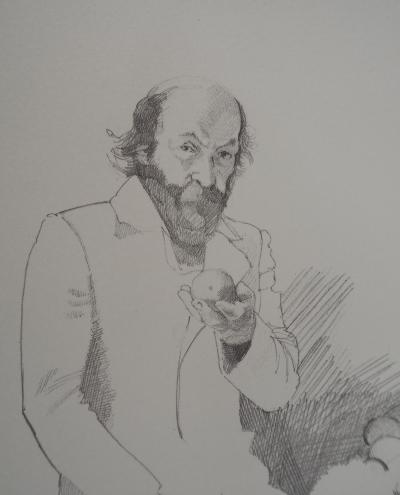 Herman BRAUN-VEGA : Hommage, Cézanne et les pommes, Héliogravure signée 2