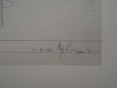 Herman BRAUN-VEGA : Hommage, Cézanne et les pommes, Héliogravure signée 2