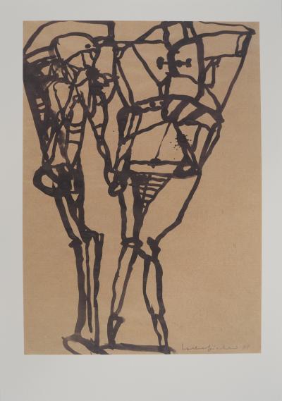 Joachim Lothar FISCHER : Homme minéral, Héliogravure signée 2