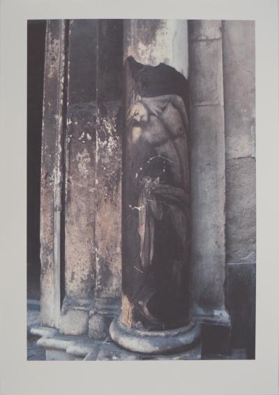 Ernest PIGNON-ERNEST : Peinture murale, Christ sur une colonne, Héliogravure 2