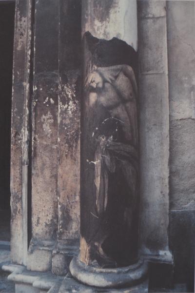 Ernest PIGNON-ERNEST : Peinture murale, Christ sur une colonne, Héliogravure 2