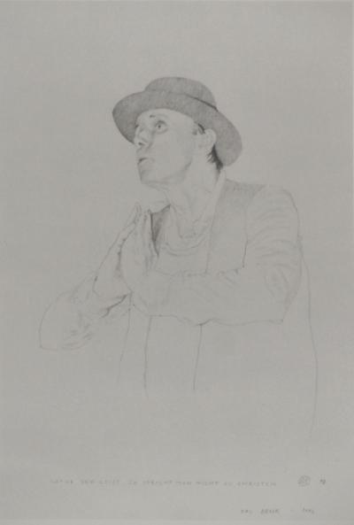 Eberhard SCHLOTTER : Le monument, portrait de Joseph Beuys, Héliogravure signée 2