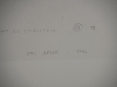 Eberhard SCHLOTTER : Le monument, portrait de Joseph Beuys, Héliogravure signée 2