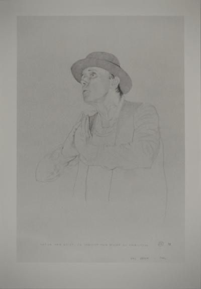 Eberhard SCHLOTTER : Le monument, portrait de Joseph Beuys, Héliogravure signée 2