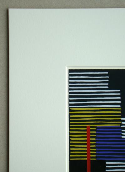 Adolf Richard FLEISCHMANN (after) - Composition abstrait, 1952 - Stencil in gouache colors 2