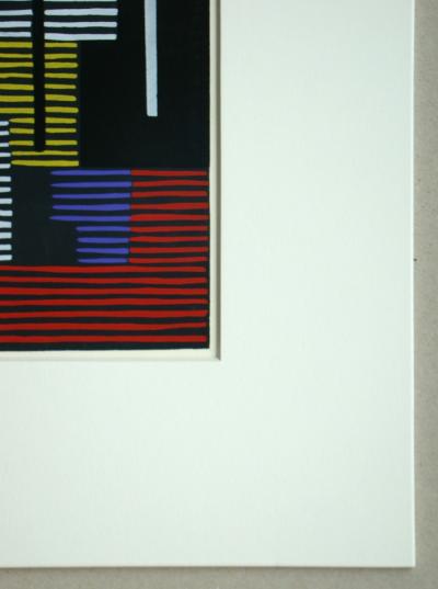Adolf Richard FLEISCHMANN (after) - Composition abstrait, 1952 - Stencil in gouache colors 2