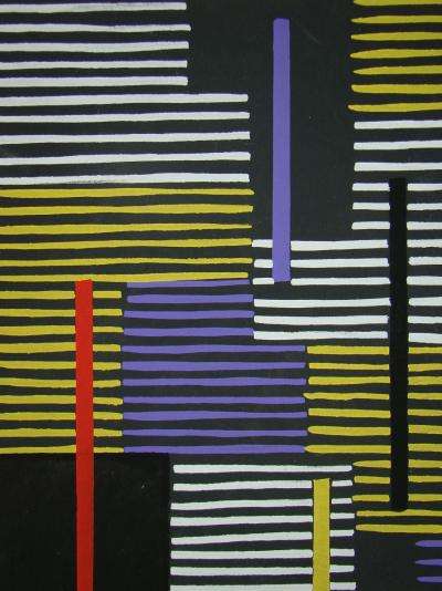 Adolf Richard FLEISCHMANN (after) - Composition abstrait, 1952 - Stencil in gouache colors 2
