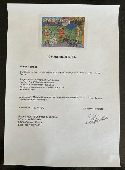 Robert COMBAS - Ile de France 2006 - Sérigraphie signée à la main 2