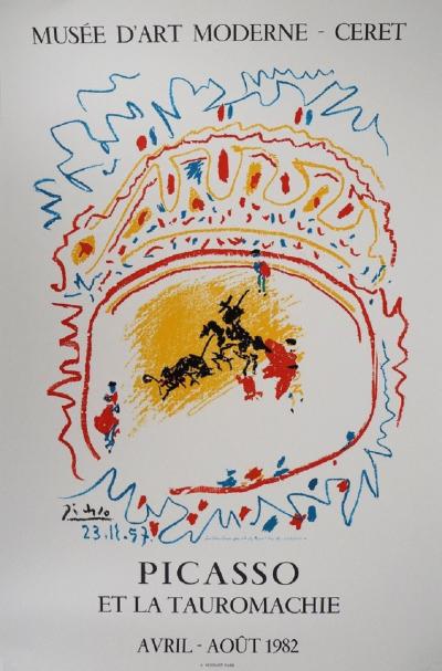 Pablo PICASSO - La Tauromachie - Affiche lithographique Musée Ceret